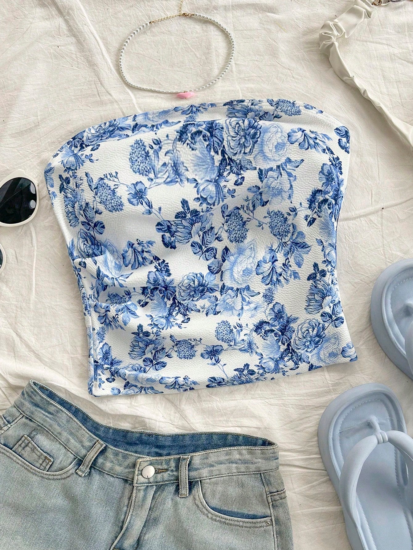 Women's Vacation Bandeau Top shein
