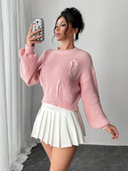 MOOSTA Colorblock Drop Shoulder Sweater shein