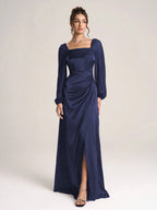 Women's Minimalist And Fashionable Long Sleeve Cocktail Dress shein