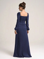 Women's Minimalist And Fashionable Long Sleeve Cocktail Dress shein