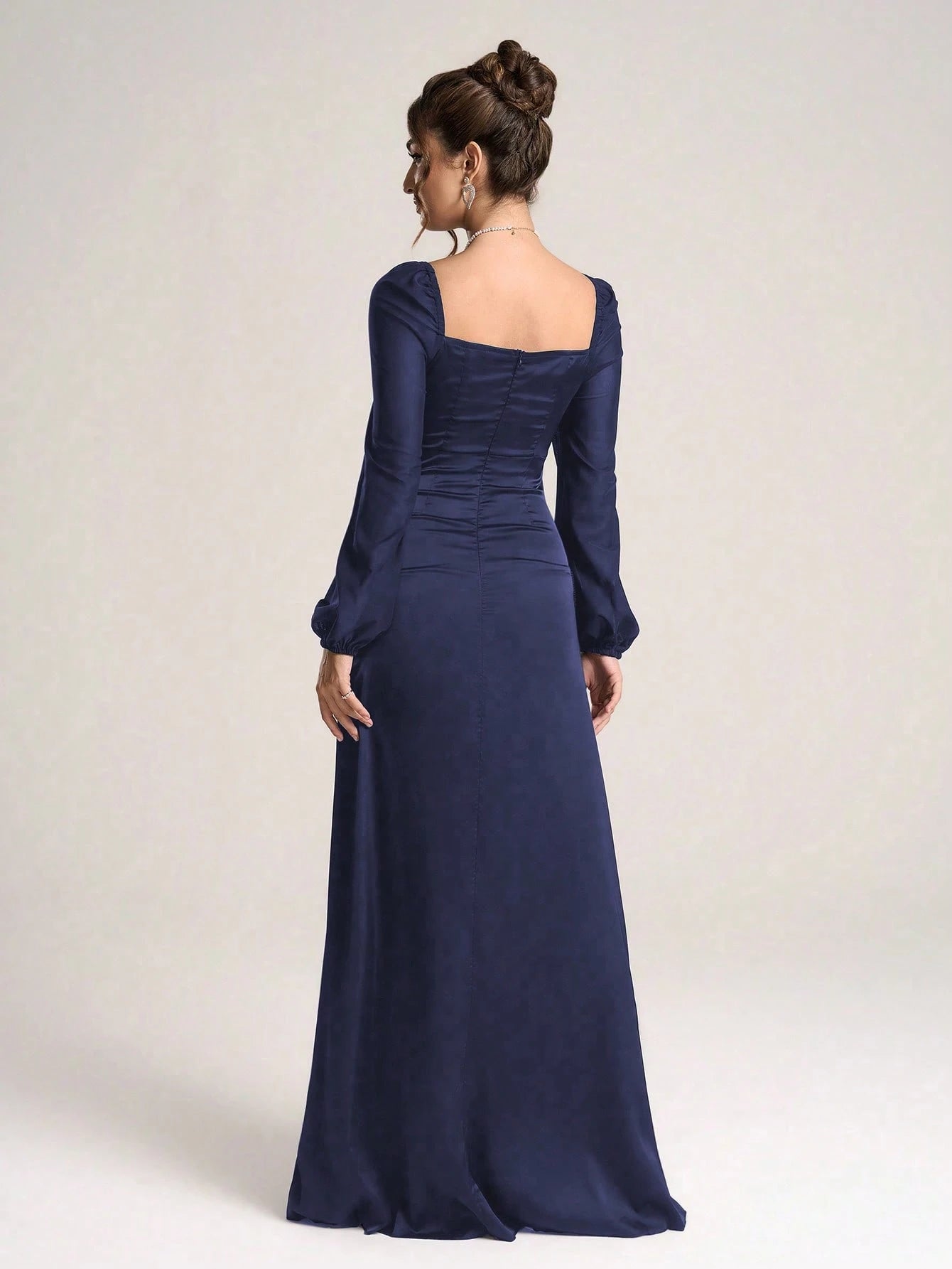 Women's Minimalist And Fashionable Long Sleeve Cocktail Dress shein