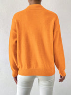 Frenchy Women's Crew Neck Long Sleeve Simple Knitted Sweater shein