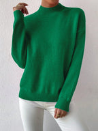Frenchy Women's Crew Neck Long Sleeve Simple Knitted Sweater shein