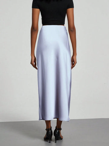 Women's Fashion Casual Stretch Silk Satin Texture Satin Skirt
