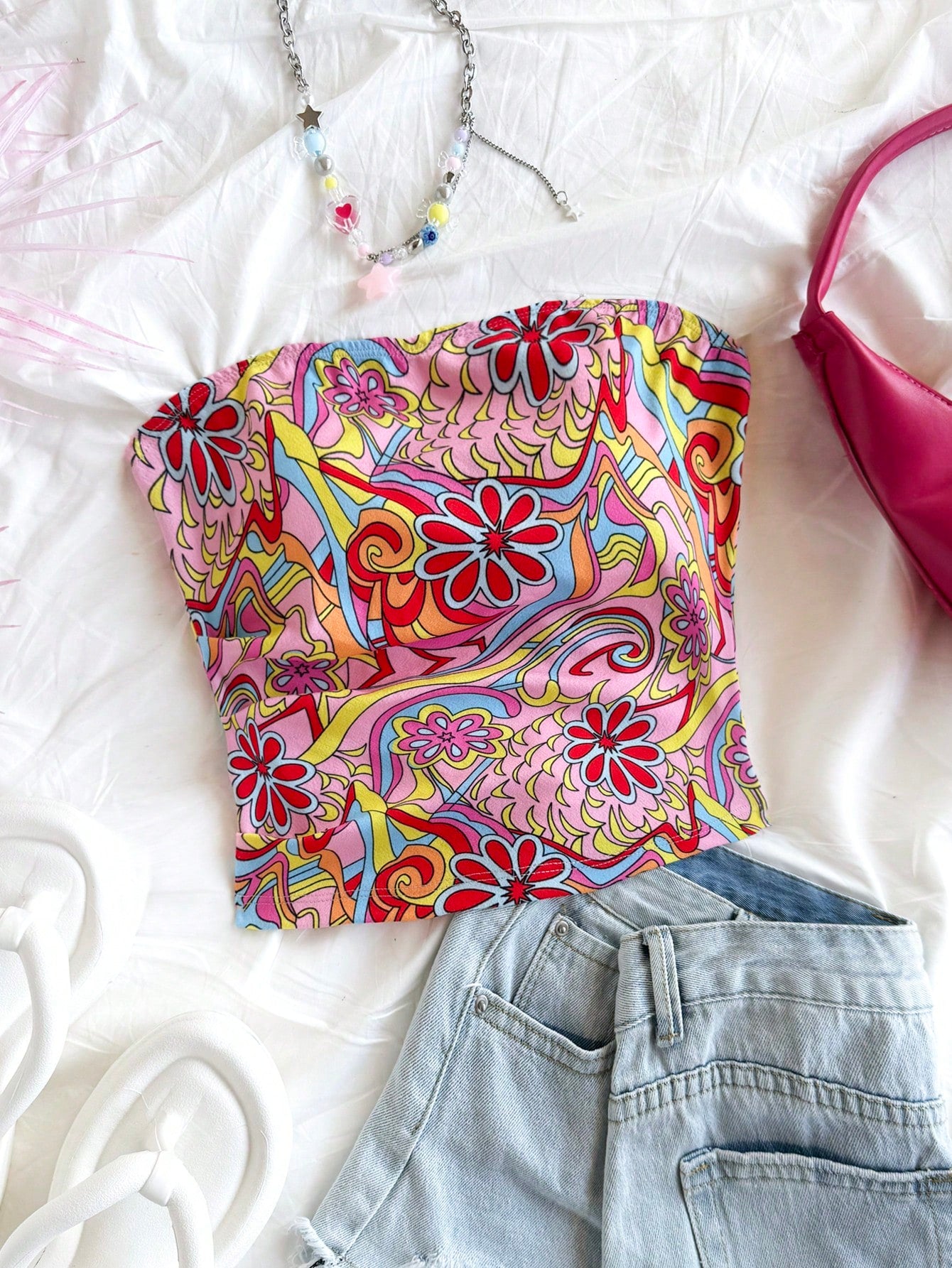 Women's Vacation Bandeau Top shein