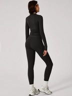 Set Women Simple Solid Color Sports Top And Pants Base Set Yoga Daily shein