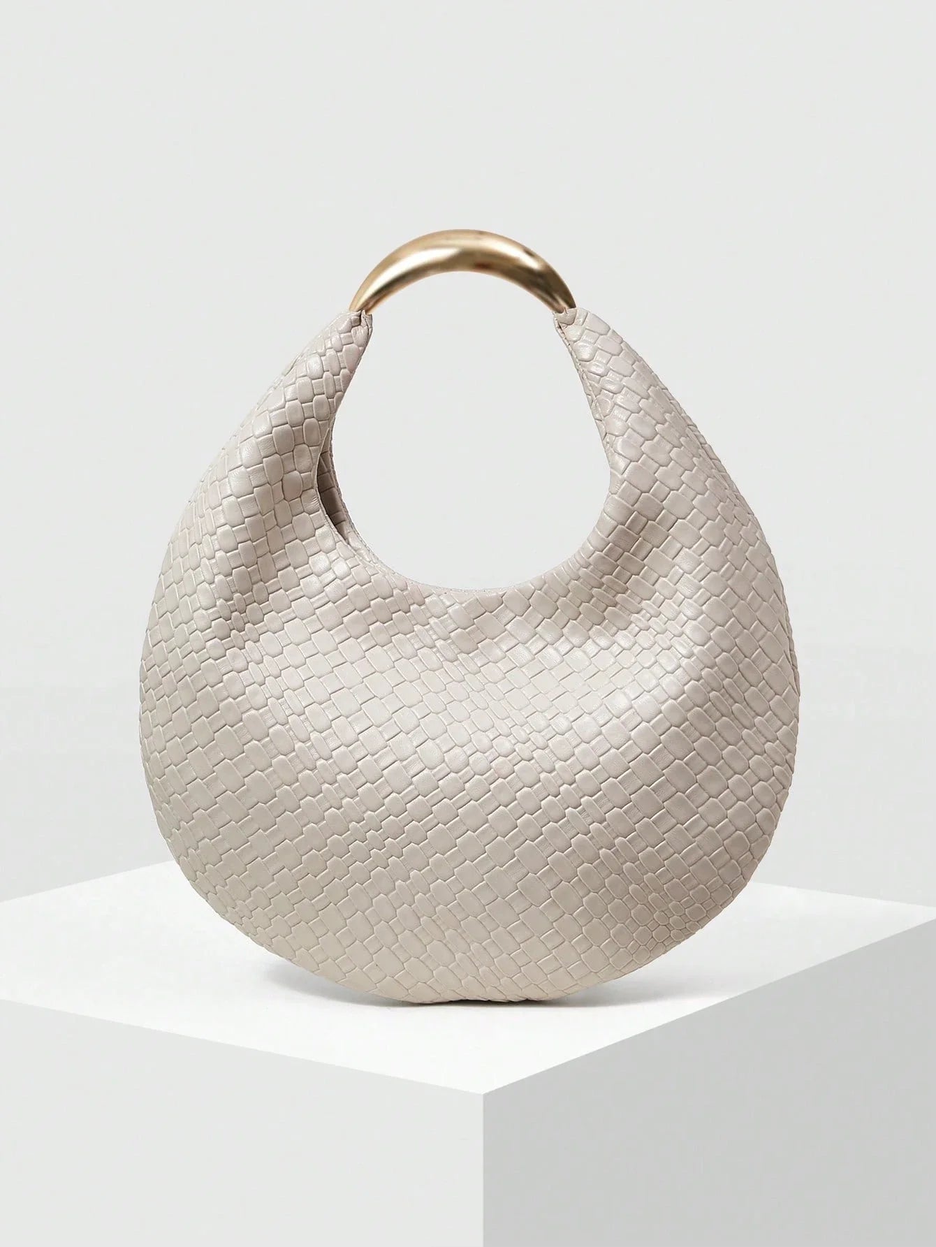 MOTF PREMIUM PU LEATHER EMBOSSED TOP HANDLE BAG shein