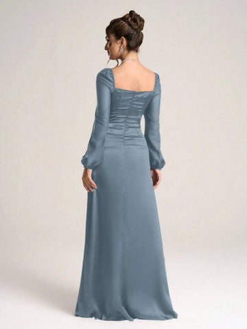Women's Minimalist And Fashionable Long Sleeve Cocktail Dress