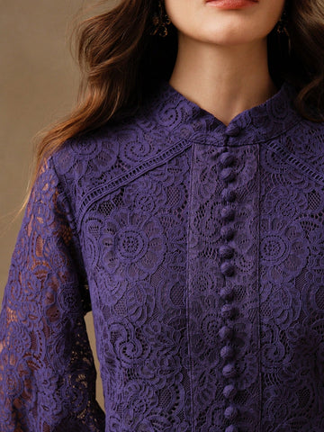 Anewsta Women's Long Sleeve Lace Dress