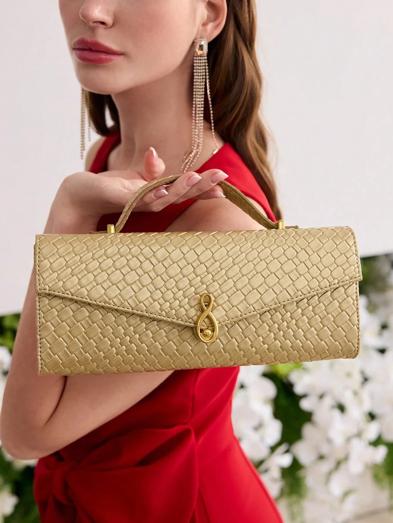 MOTF PREMIUM TEXTURED SQUARE TOP HANDLE BAG shein