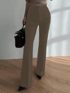Strévra Women's Slim Flare Leg Pants shein