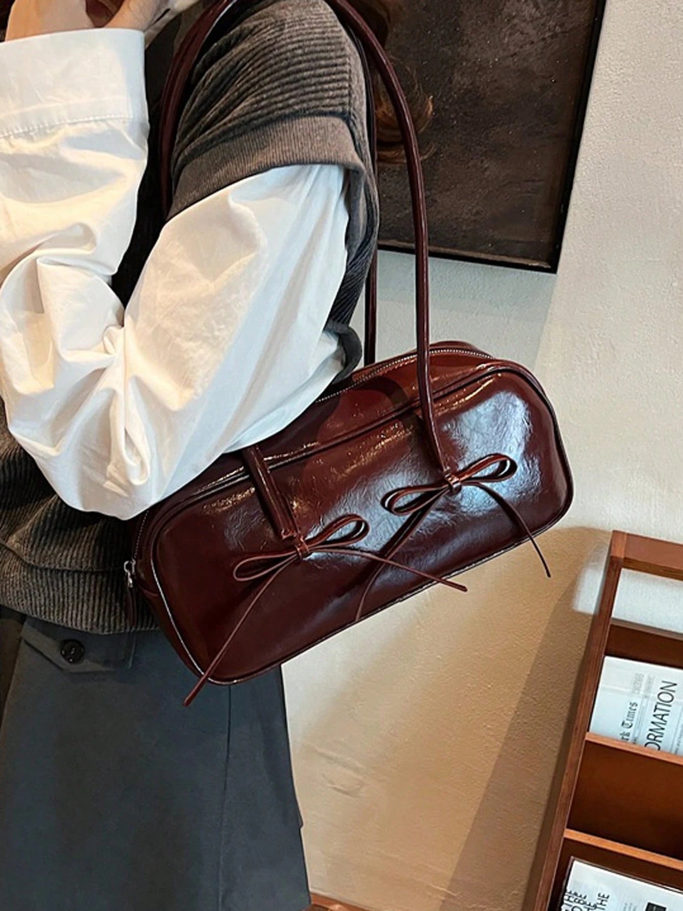 Women Armpit Bag New Fashion Tote Bag With Large Capacity And Multiple Pockets shein