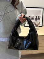 Fashionable & Versatile Solid Color New PU Shoulder Bag shein