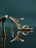 Glamorous Light Gold Multi Strap High Heel Sandal shein