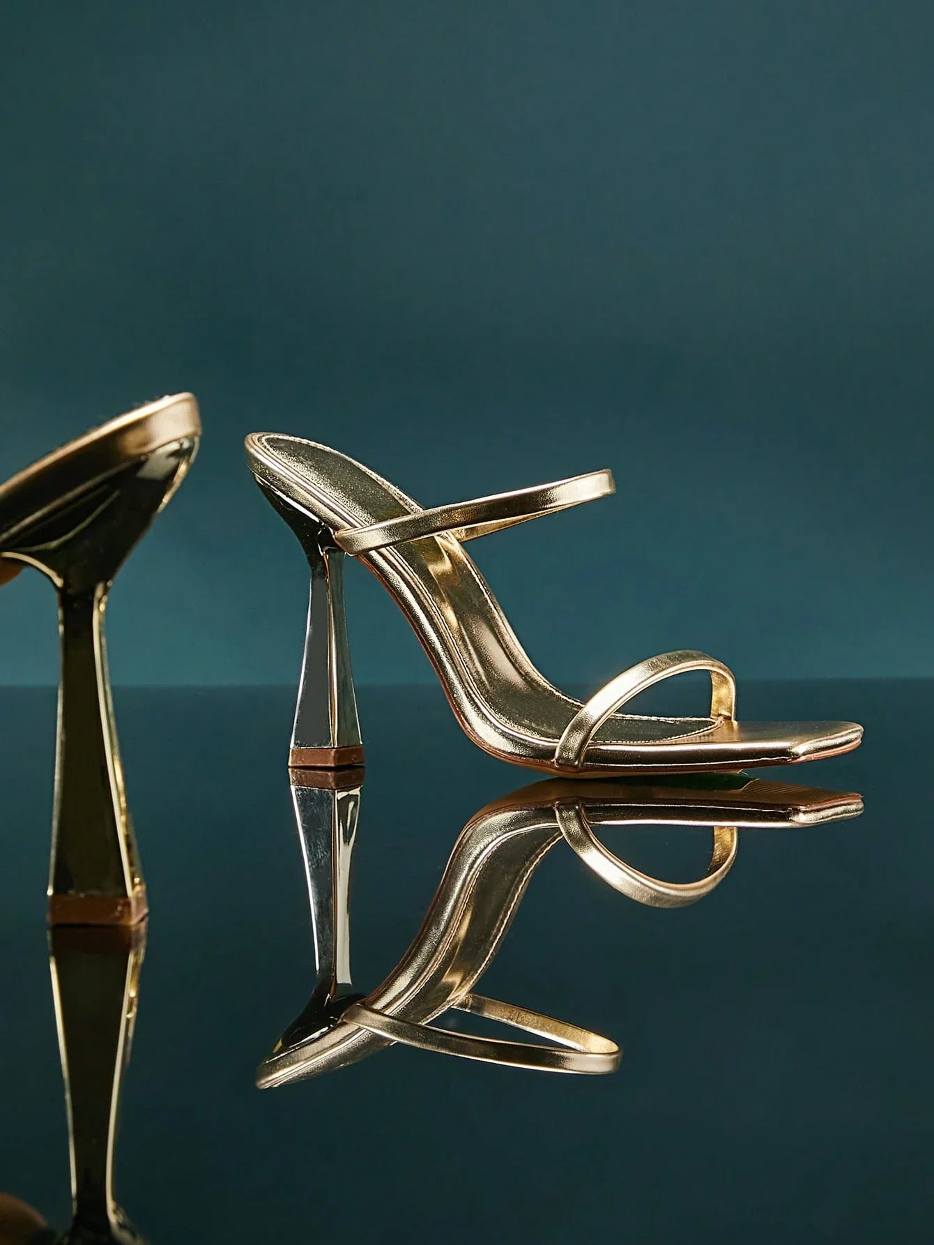 Glamorous Light Gold Multi Strap High Heel Sandal shein