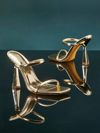 Glamorous Light Gold Multi Strap High Heel Sandal shein
