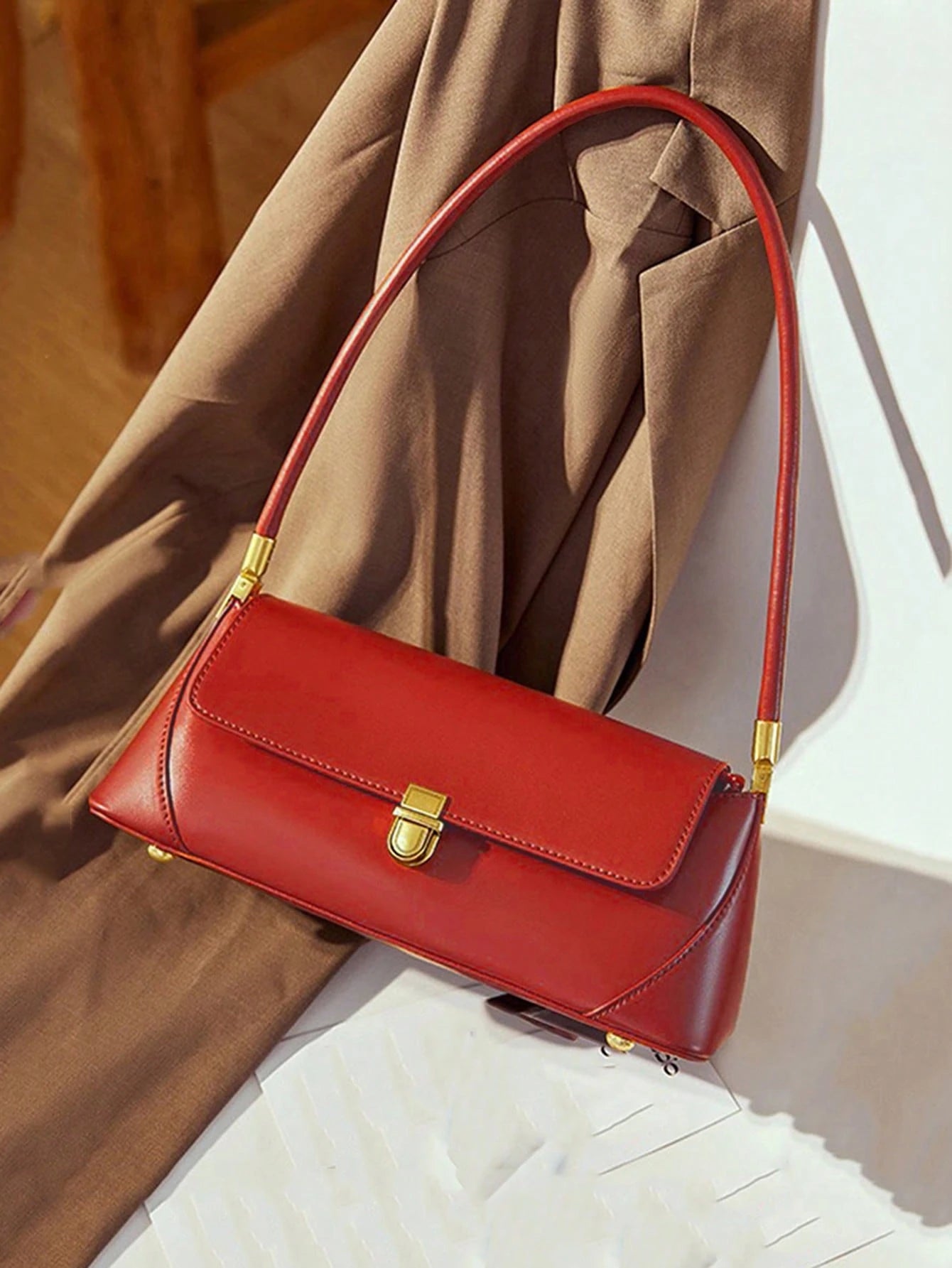 Fashionable Casual Underarm Qualitative Handbag shein