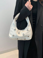 Fashionable & Versatile Solid Color New PU Shoulder Bag shein