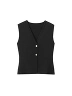 INDEFEIR New European And American Style Women Knitted Vest And Spliced Dress shein