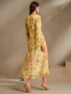 Women's Floral Print Vacation Style Long Sleeve Dress shein
