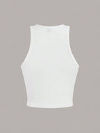 EZwear Women's Cherry Pattern Casual Simple Slim Fit Crop Tank Top shein