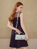 MOTF PREMIUM TEXTURED SQUARE TOP HANDLE BAG shein