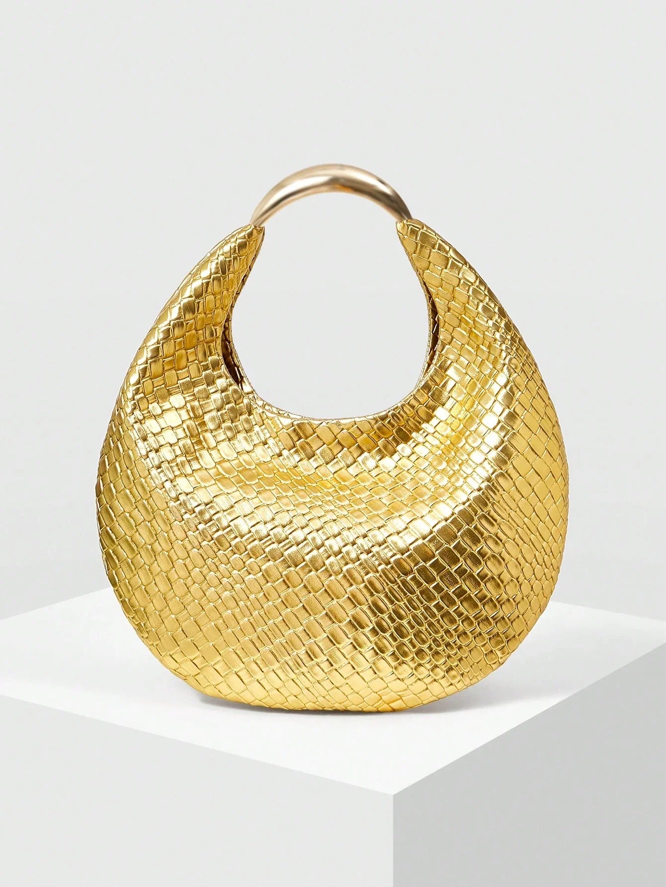 MOTF PREMIUM PU LEATHER EMBOSSED TOP HANDLE BAG shein