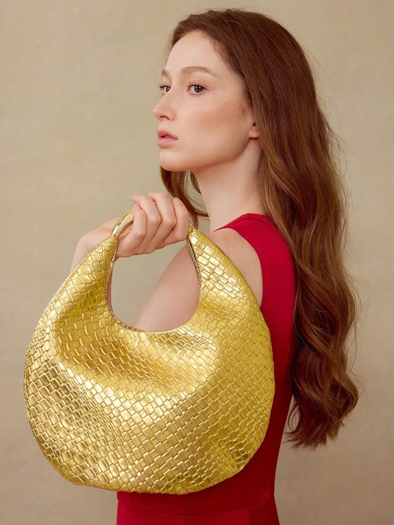 MOTF PREMIUM PU LEATHER EMBOSSED TOP HANDLE BAG shein