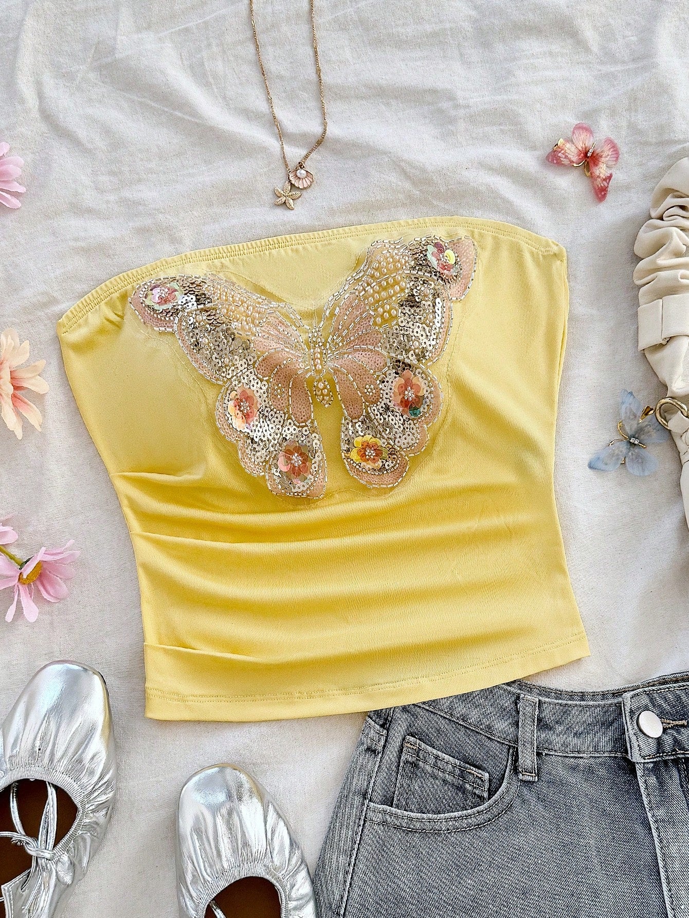 Women's Vacation Bandeau Top shein