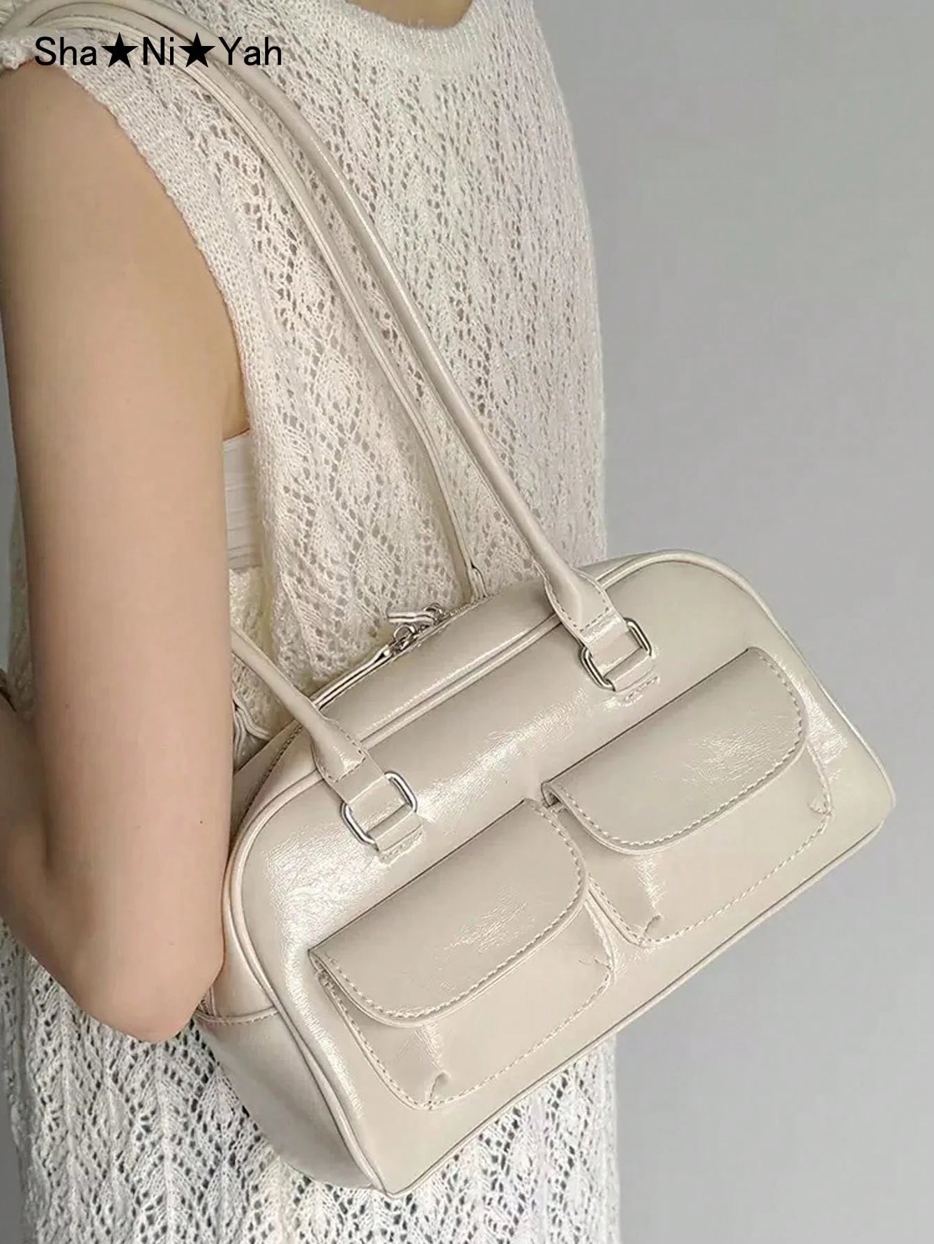 Women Armpit Bag New Fashion Tote Bag With Large Capacity And Multiple Pockets shein