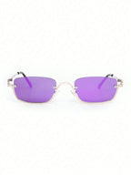 1pc Women's Half-Frame Square Metal Fashion Glasses shein