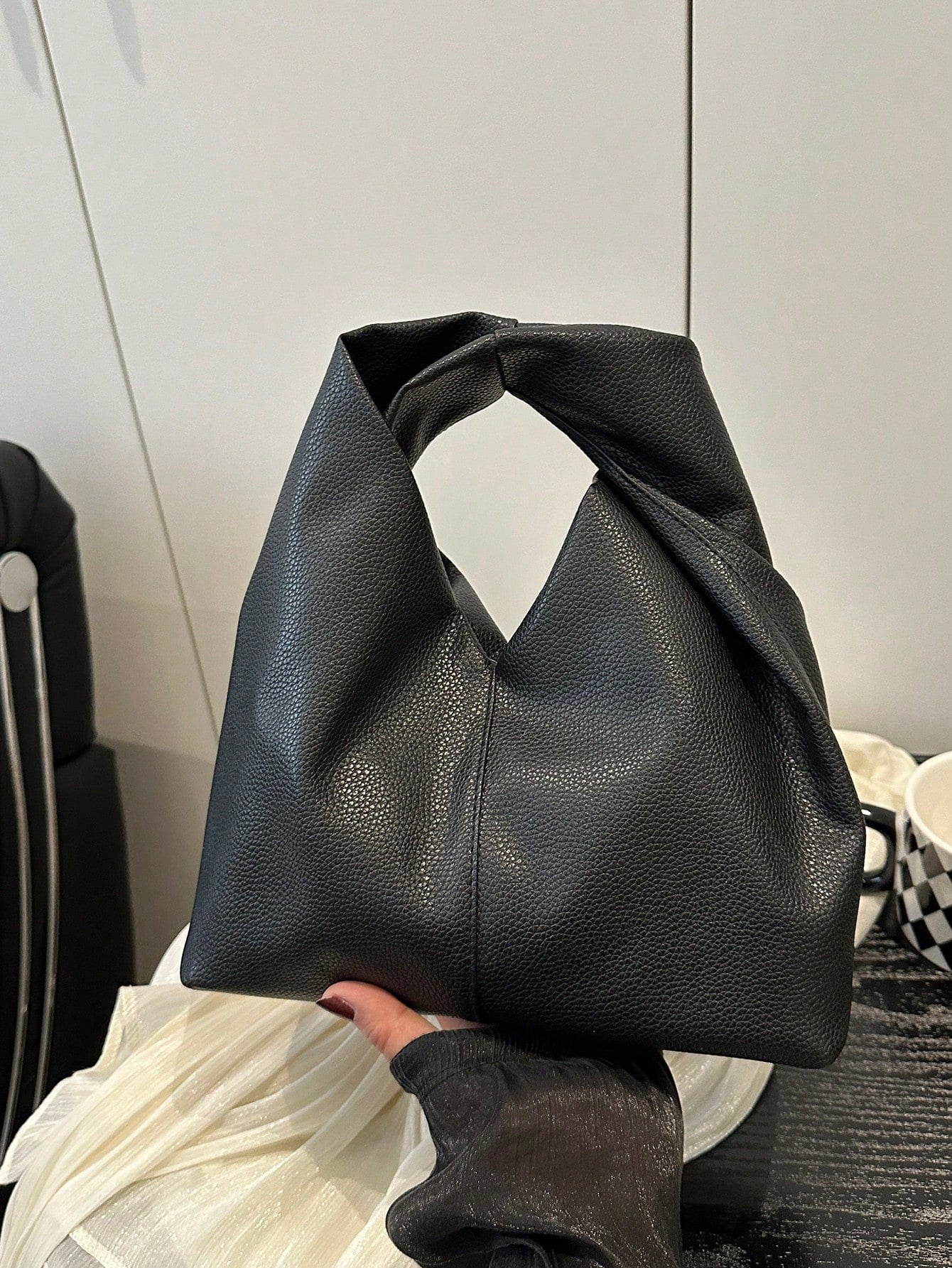 Fashionable & Versatile Solid Color New PU Shoulder Bag shein
