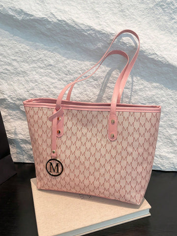 Women's Fashionable Simple Large Capacity PU Shoulder Bag