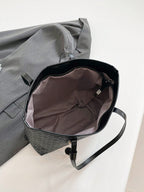 Women's Fashionable Simple Large Capacity PU Shoulder Bag shein