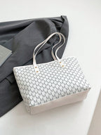 Women's Fashionable Simple Large Capacity PU Shoulder Bag shein