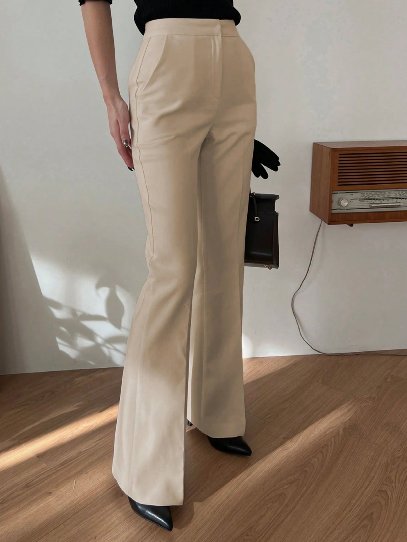 Strévra Women's Slim Flare Leg Pants shein