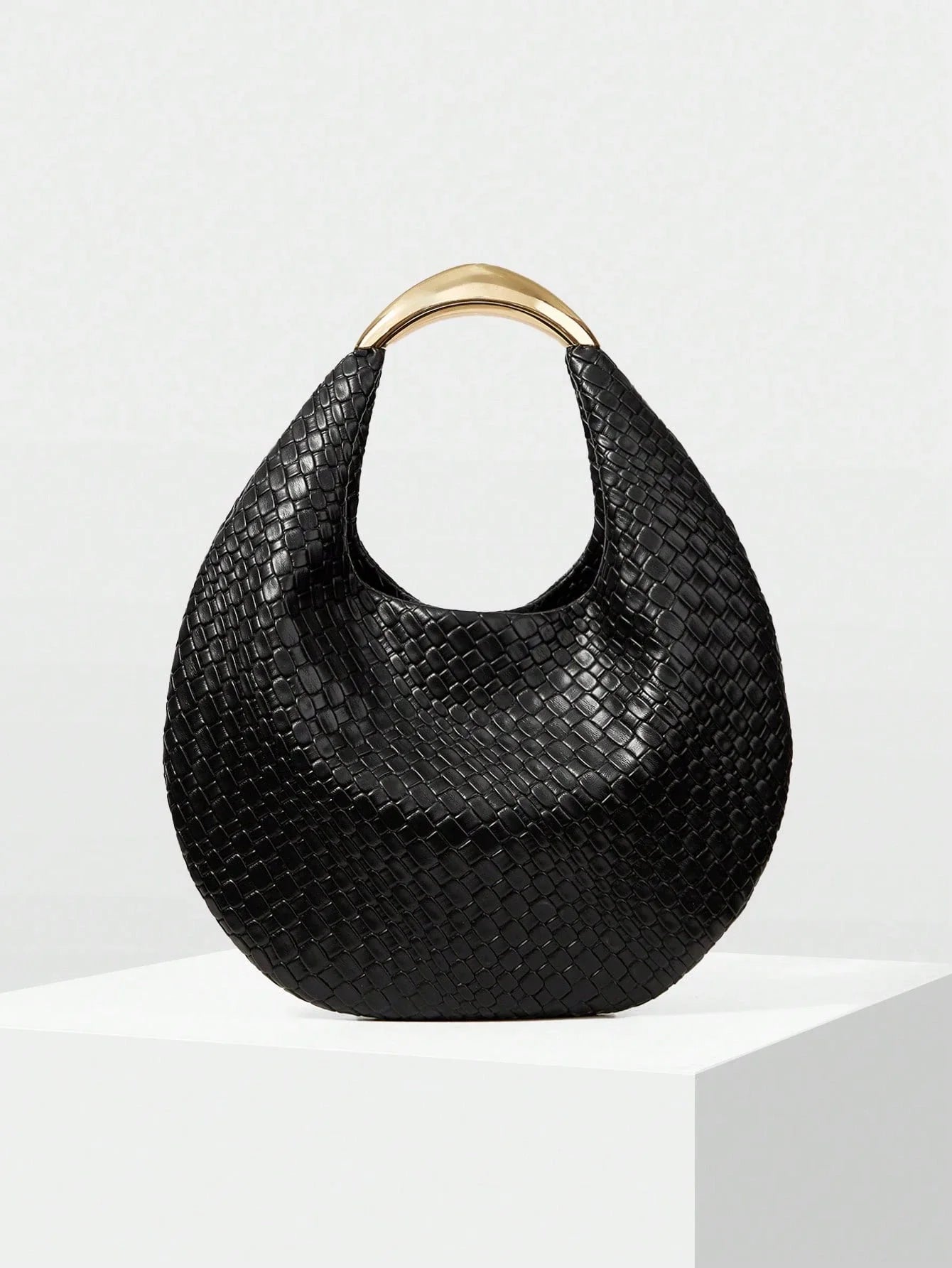 MOTF PREMIUM PU LEATHER EMBOSSED TOP HANDLE BAG shein