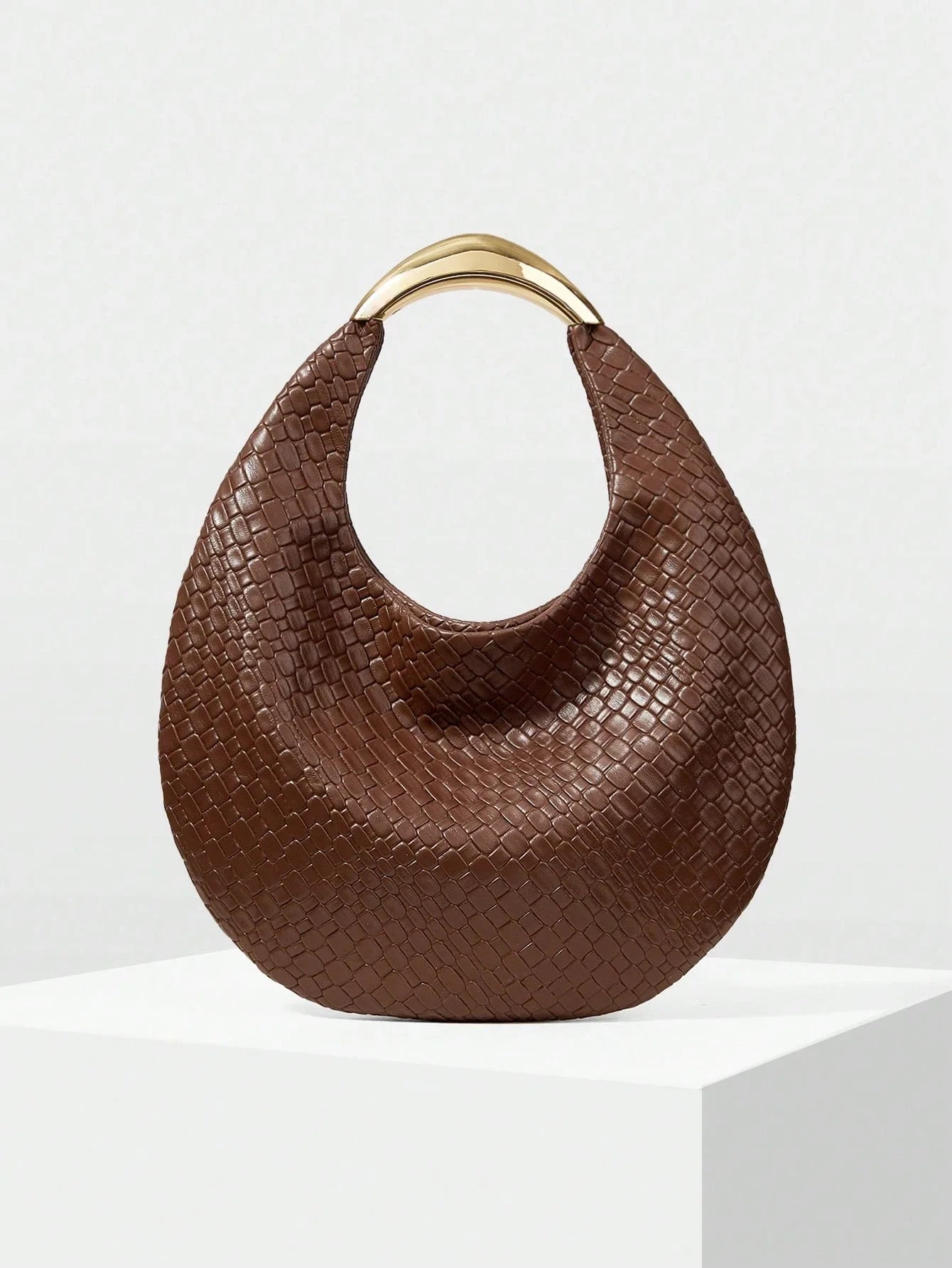 MOTF PREMIUM PU LEATHER EMBOSSED TOP HANDLE BAG shein