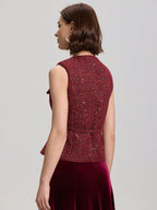 Casual Waistcoat Jacket With Belt