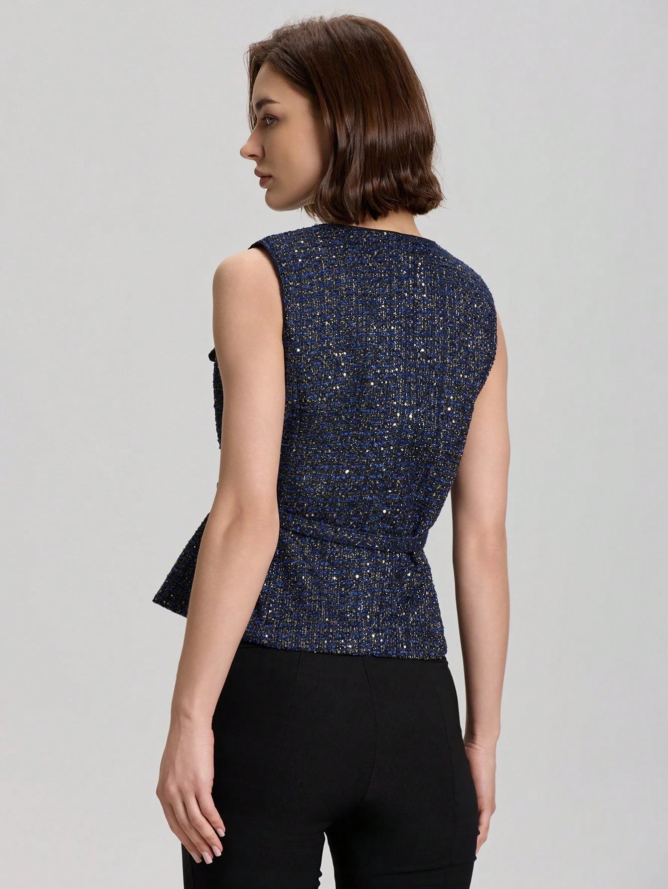 Casual Waistcoat Jacket With Belt