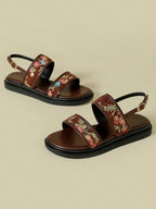 Women's Thick-Sole Strap Buckle Sandals shein