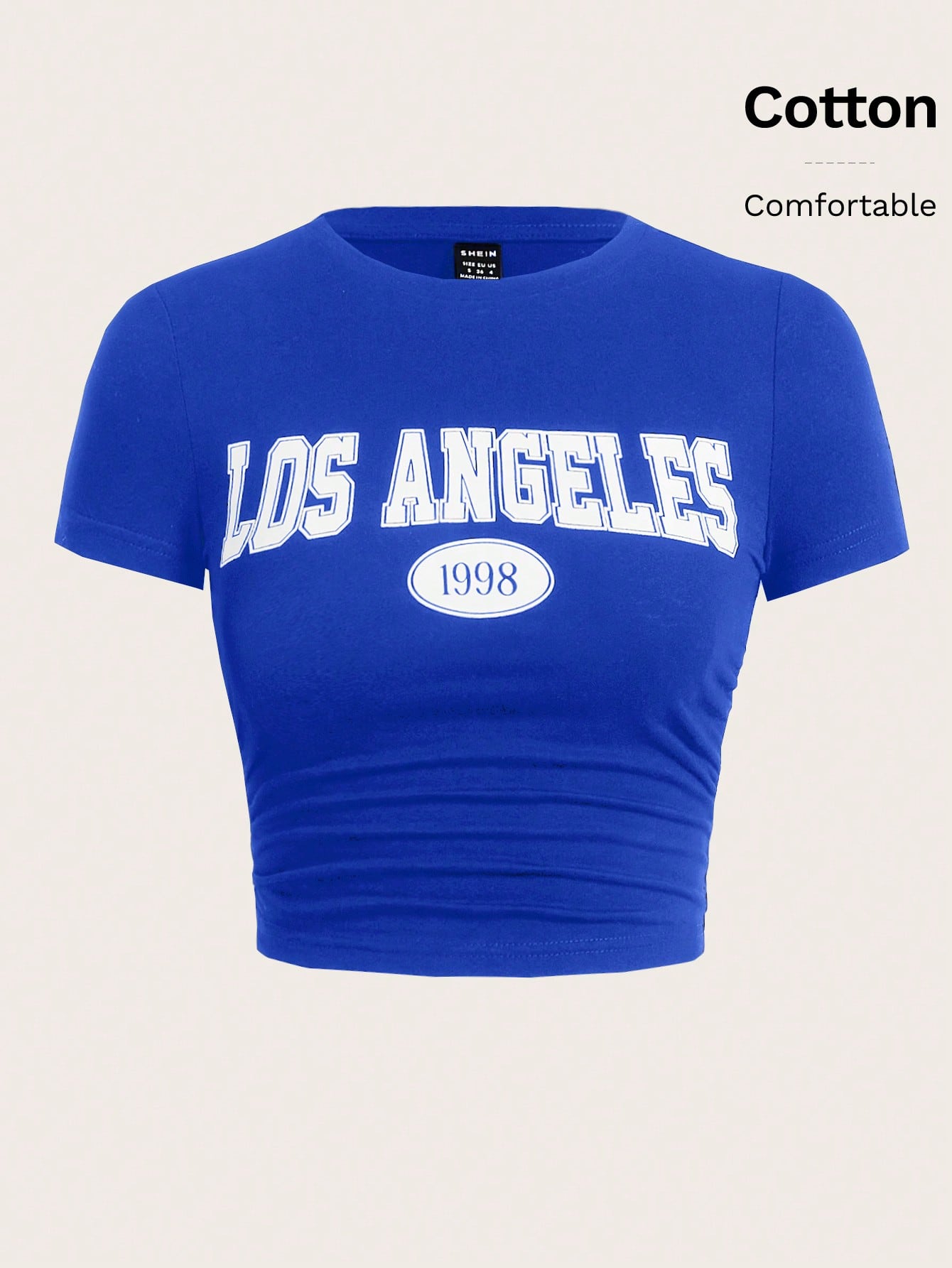 EZwear Crop Top T-Shirt With Letter Print