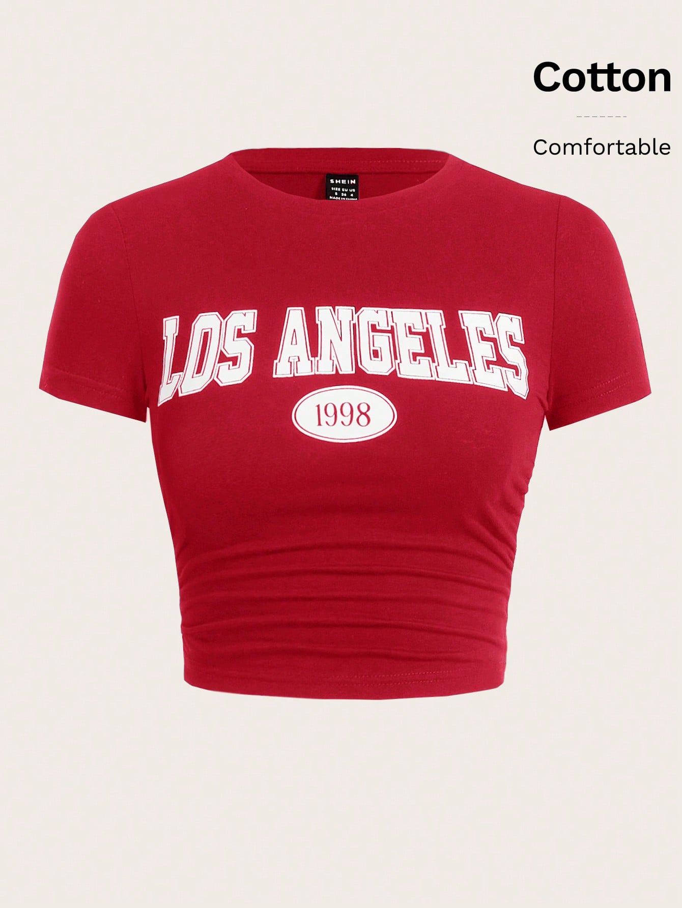 EZwear Crop Top T-Shirt With Letter Print