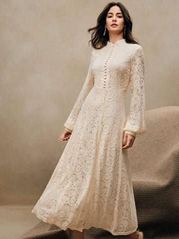 Anewsta Women's Long Sleeve Lace Dress
