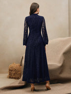Anewsta Women's Long Sleeve Lace Dress shein