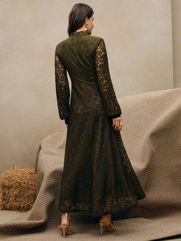 Anewsta Women's Long Sleeve Lace Dress