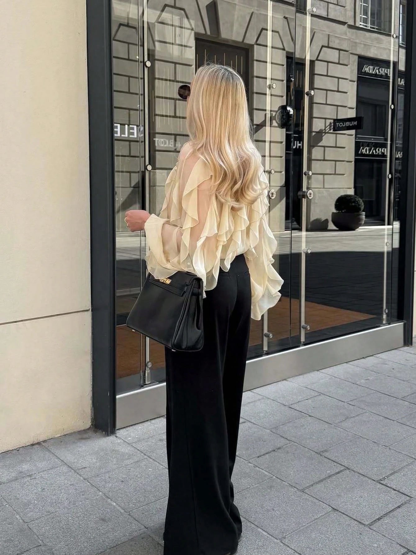 INDEFEIR Summer New Arrival Layered Ruffles Embellished Blouse shein