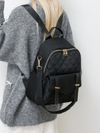 Women's Large Capacity Casual Backpack With Stitching Design shein