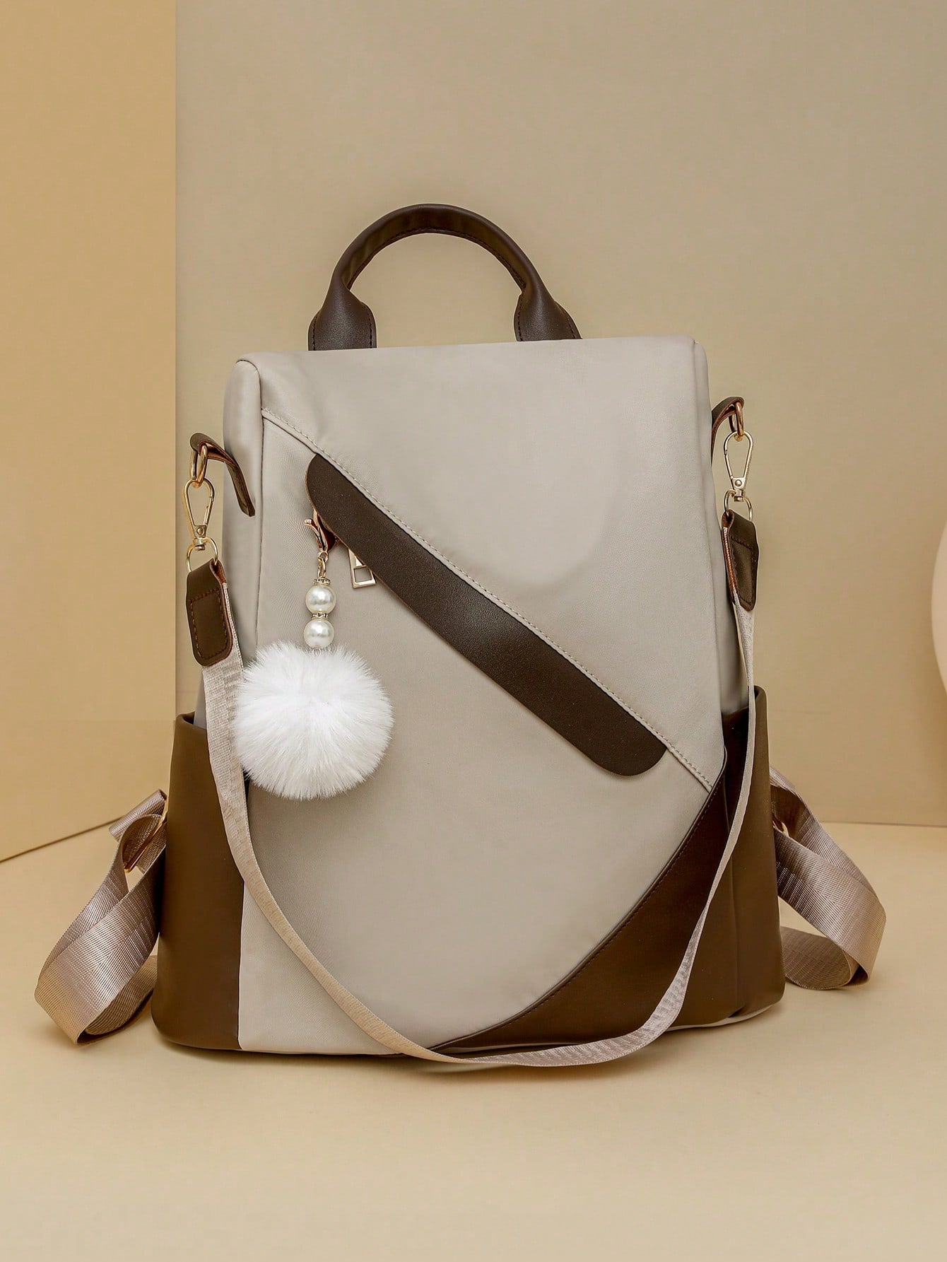 1pc Women's Stylish Chic Multi-Use Backpack Shoulder Bag shein