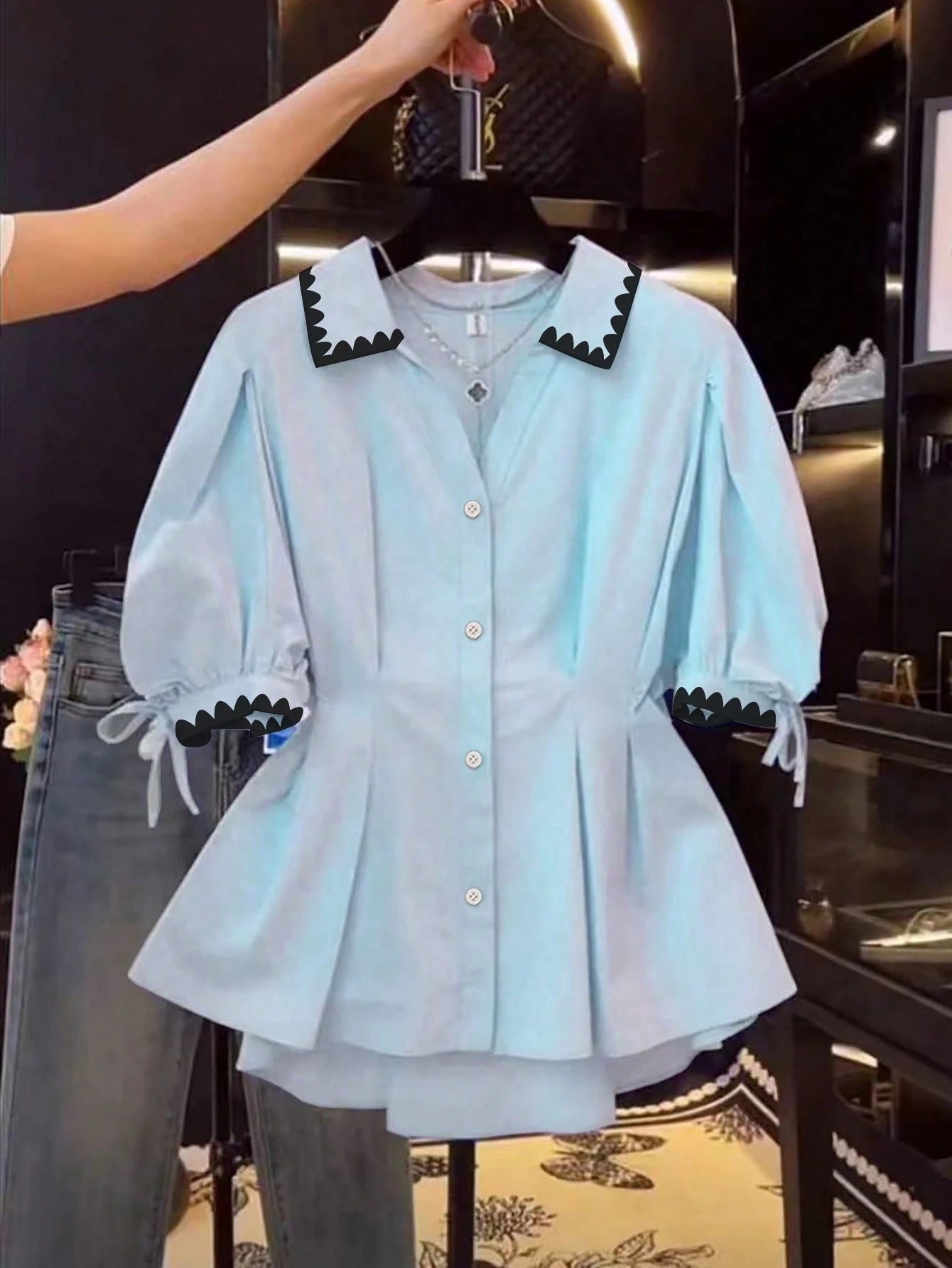 Rafferiza Elegant Short Sleeve Shirt